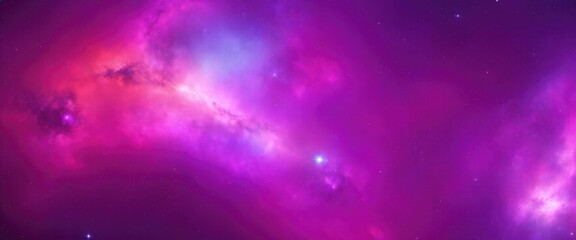 Fototapeta premium Galaxy Background with Red and Purple Nebula