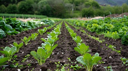 Sustainable concept agricuture field