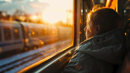 looking at the world outside the window(sunny day)