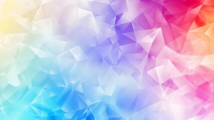 Naklejka premium Watercolor-style polygon background in light rainbow colors