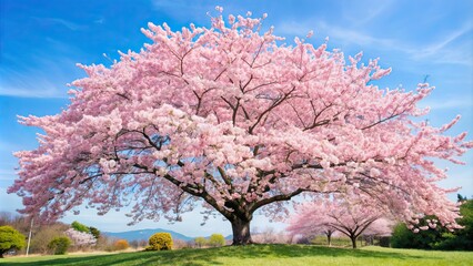 Beautiful cherry blossom tree in full bloom, nature, spring, flowers, pink, petals, tree, blooming, flora, sakura, Japanese