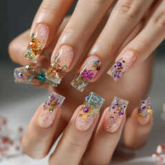 woman nail art, nail paint designs
