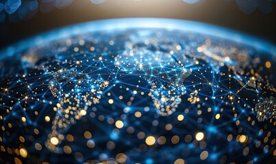 Interconnected regions of the globe are linked.