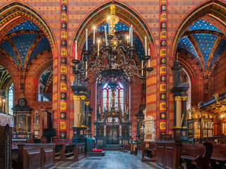 Obraz premium Krakow, Poland. historical downtown of Cracovia, polish travel background