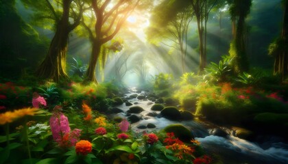 forest in the morning