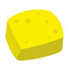 Tahu kuning vector illustration, fresh yellow tofu icon clip art image, indonesian traditional snack, tahu kuning kediri local food indonesia