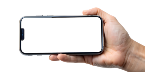  Isolated Hand Holding Smartphone PNG - High-Resolution 4K Download