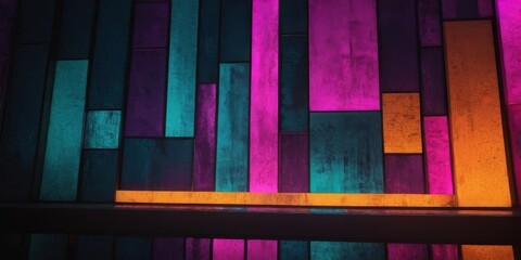Background image with multicolored rectangles of almost equal size. 