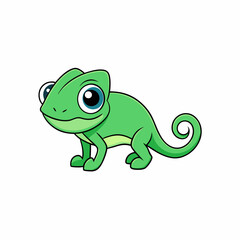 Fototapeta premium chameleon cartoon illustration