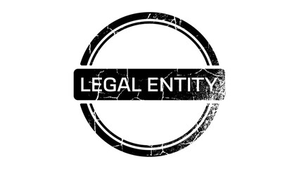 legal entity stamp, black isolated silhouette
