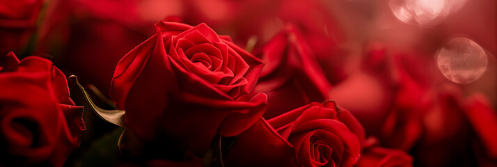 beautiful red rose flower in full frame background
