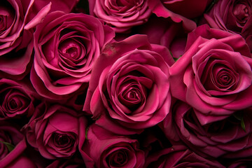 Obraz premium beautiful dark pink rose flower in full frame background