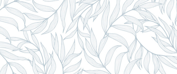 Light botanical abstract vector background with branches and leaves. © Лилия Агапова