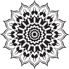 Mandala silhouette Illustration vector .