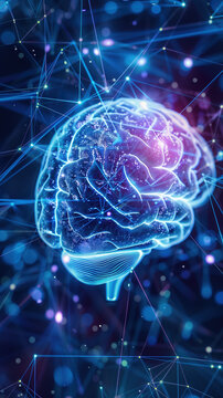 Enhance Memory and Brain Function with Pterostilbene Hologram, Health Supplement Concept