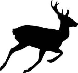 vector Icon deer. Illustration deer animal silhouette transparent. horn.png