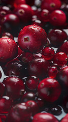 Cranberry Extract Promoting Urinary Tract Health with Healthy Bladder Benefits, 3D Rendered Hologram of Cranberry Extract, Health Concept