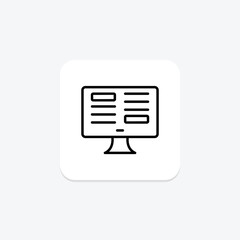 Web Design line icon , vector, pixel perfect, illustrator file