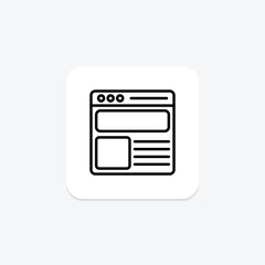 User Interface Design line icon , vector, pixel perfect, illustrator file