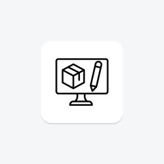 Product Design line icon , vector, pixel perfect, illustrator file