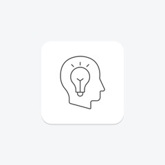 Creative Thinking thinline icon , vector, pixel perfect, illustrator file