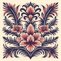 Hawaiian Floral Pattern Design