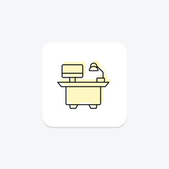 Workspace color shadow thinline icon , vector, pixel perfect, illustrator file