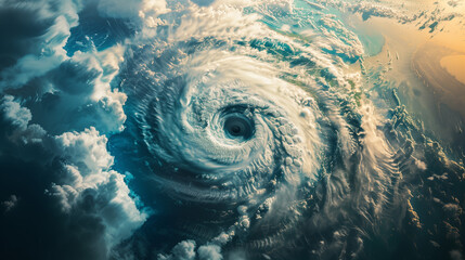 Hurricane from space, from Earth's orbit.