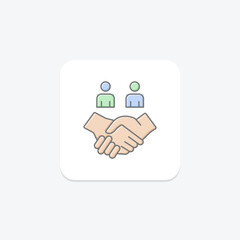 Client Relations lineal color icon , vector, pixel perfect, illustrator file