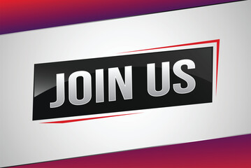 join us word concept vector illustration with modern futuristic 3d style for our team landing page template ui web mobile app poster banner flyer background gift card coupon label wallpaper

