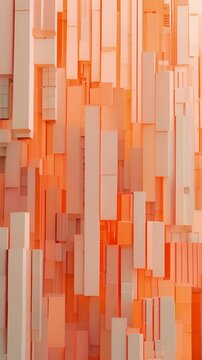 A combination of tzoids and parallelograms in shades of muted coral.
