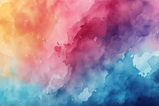 Abstract Watercolor Background, bright Abstract watercolor drawing on a paper image, Ai generated
