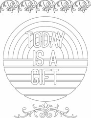 Printable motivational coloring page for kids and adults with positive quote for self love and self talk. it helps to succeed and struggle against life to enjoy the tough journey
