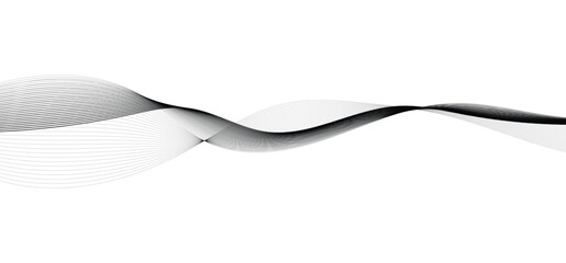 Wave lines smooth flowing dynamic isolated on white background. Technology, digital, communication, science, music concept vector background illustration
