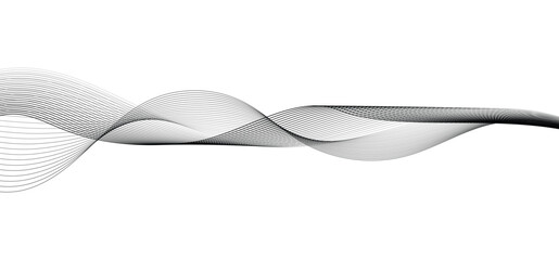 Wave lines smooth flowing dynamic isolated on white background. Technology, digital, communication, science, music concept vector background illustration