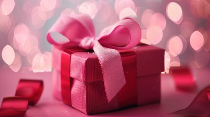 Gift Box with Pink Bow