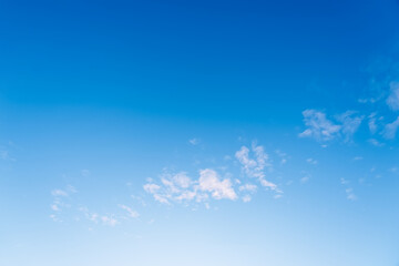 Blue sky and white clouds background,Sunny Summer clear sky with white fluffy cloud