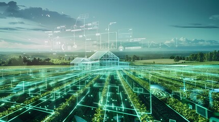 A digital twin of a farm created using cloud computing and IoT data
