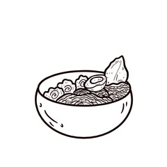 Ramen Noodle outline 