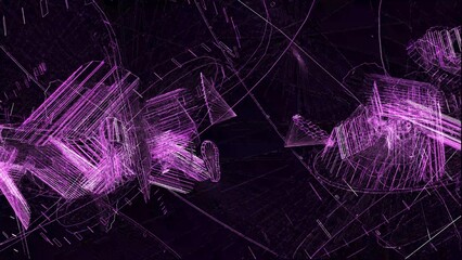 Energetic colorful neon animation, abstract energy flow, multicolor glow, cyberspace light stripes, business shapes with powerful visualization. 