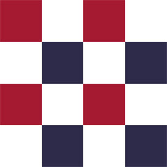 Seamless Checkered Red, White and Blue Seamless Pattern