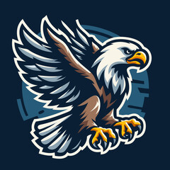 Eagle tattoo mascot logo vector , flying eagle silhouette graphic , flying eagle , logo eagle