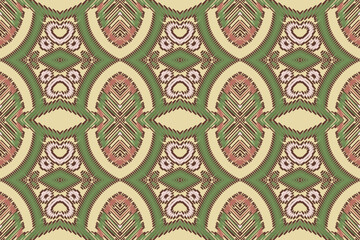 Ethnic abstract beautiful art. Ikat seamless pattern in tribal, folk embroidery, Mexican style. Aztec geometric art ornament print. Design for carpet, wallpaper, clothing, wrapping, fabric.