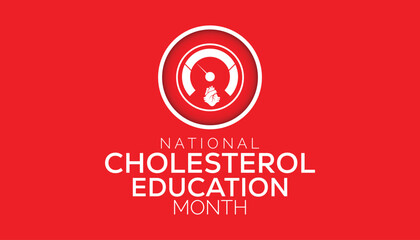 national cholesterol education month is observed every year on September. banner design template Vector illustration background design.
