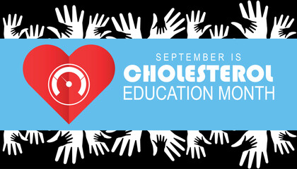 national cholesterol education month is observed every year on September. banner design template Vector illustration background design.