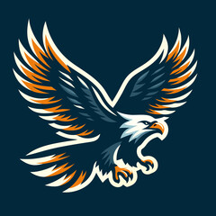 Eagle flying vector , eagle logo , eagle mascot , eagle silhouette , eagle illustration vector design