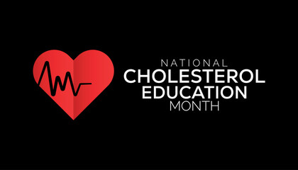 national cholesterol education month is observed every year on September. banner design template Vector illustration background design.