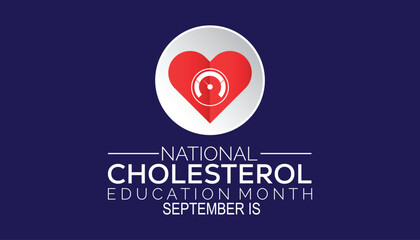 national cholesterol education month is observed every year on September. banner design template Vector illustration background design.