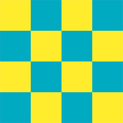 Sky Blue and Yellow Seamless Checkered Pattern
