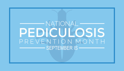 national pediculosis prevention month is observed every year on September. banner design template Vector illustration background design.